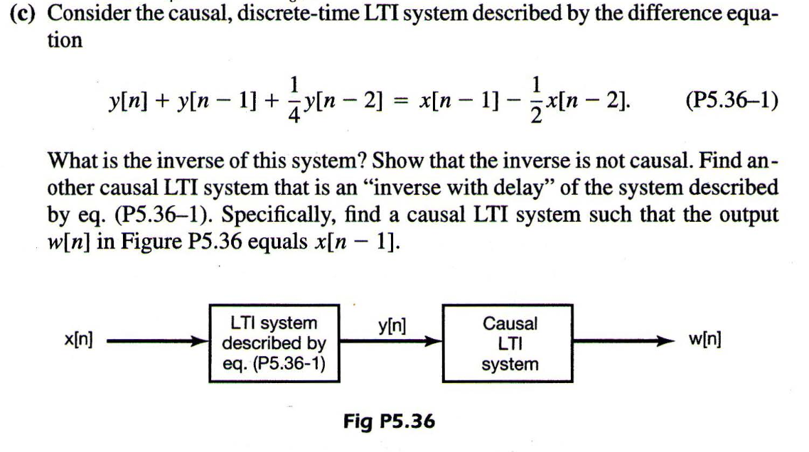 Solved Consider The Causal Discrete Time Lti System