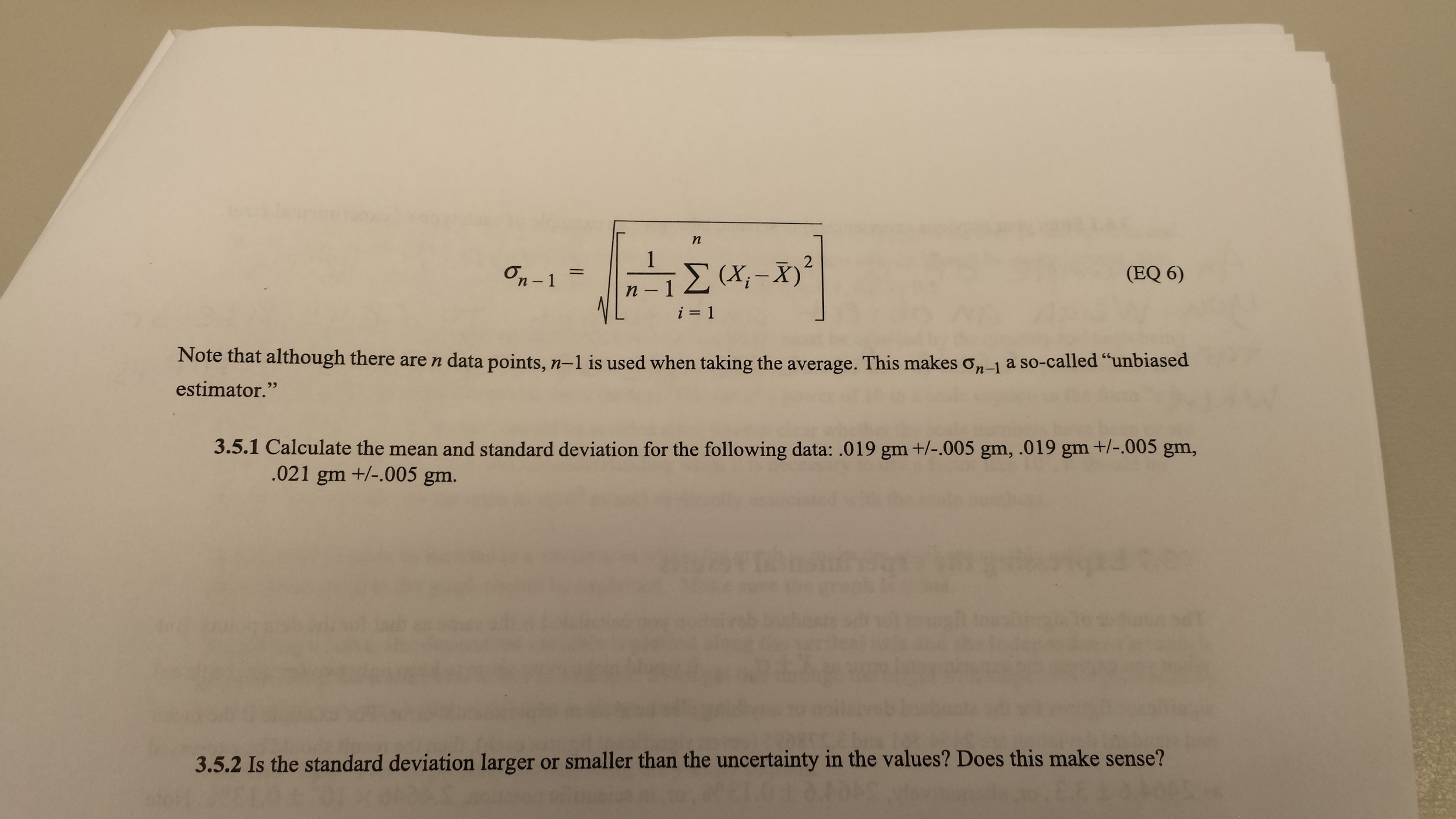 Calculate the mean and standard deviation for the | Chegg.com