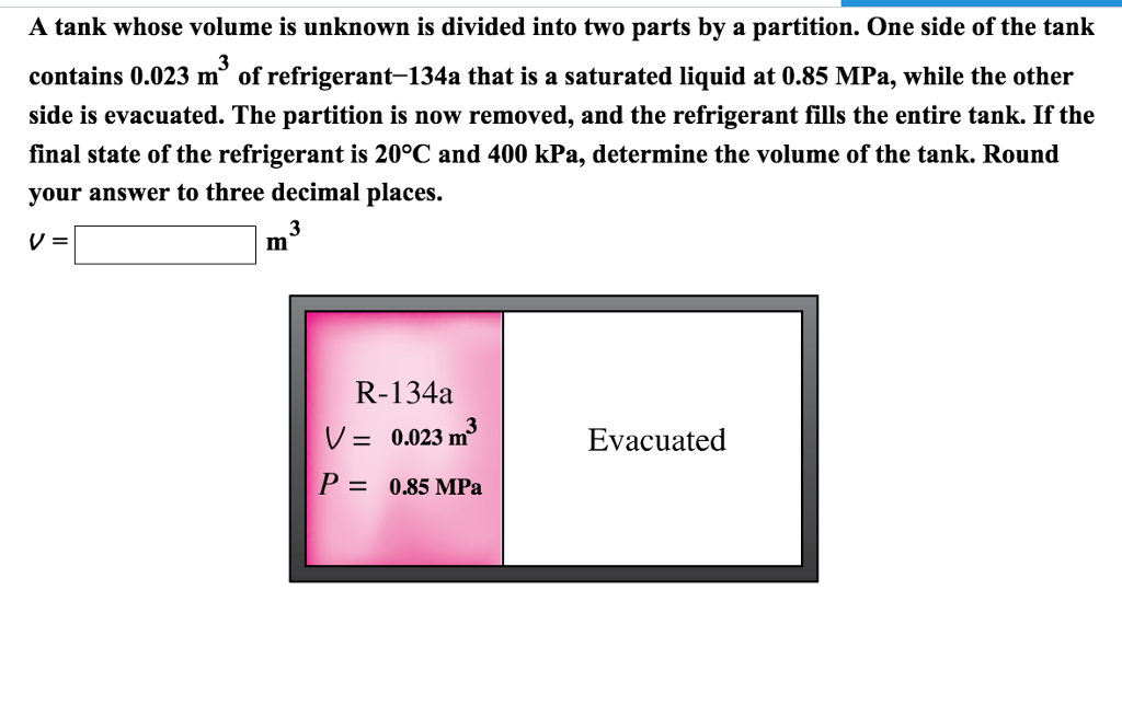 solved-a-tank-whose-volume-is-unknown-is-divided-into-two-chegg