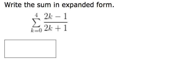Write The Sum In Expanded Form
