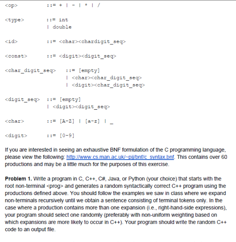 Solved The purpose of this exercise is to write a syntax | Chegg.com