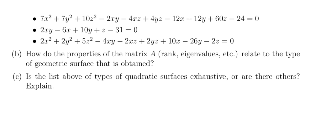 2. We revisit quadratic forms and svmmetric matrices | Chegg.com