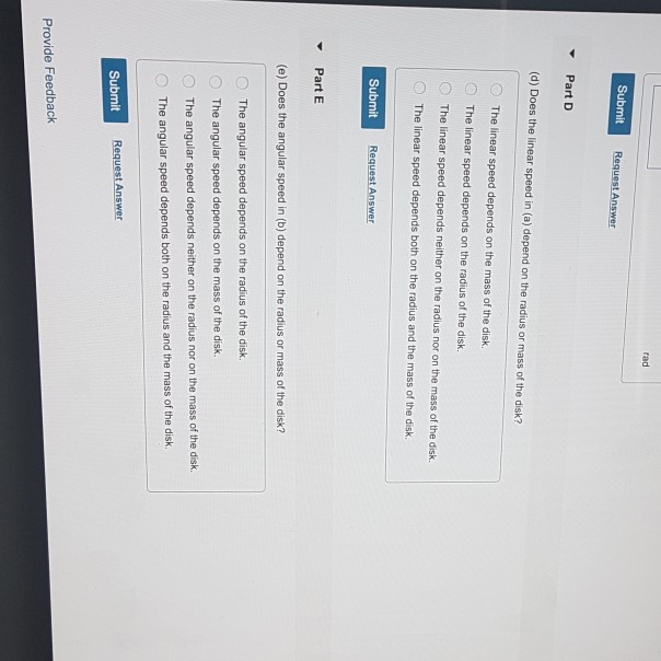 Solved 7 of 11 Part A A uniform solid disk of mass 3.40 (a) | Chegg.com