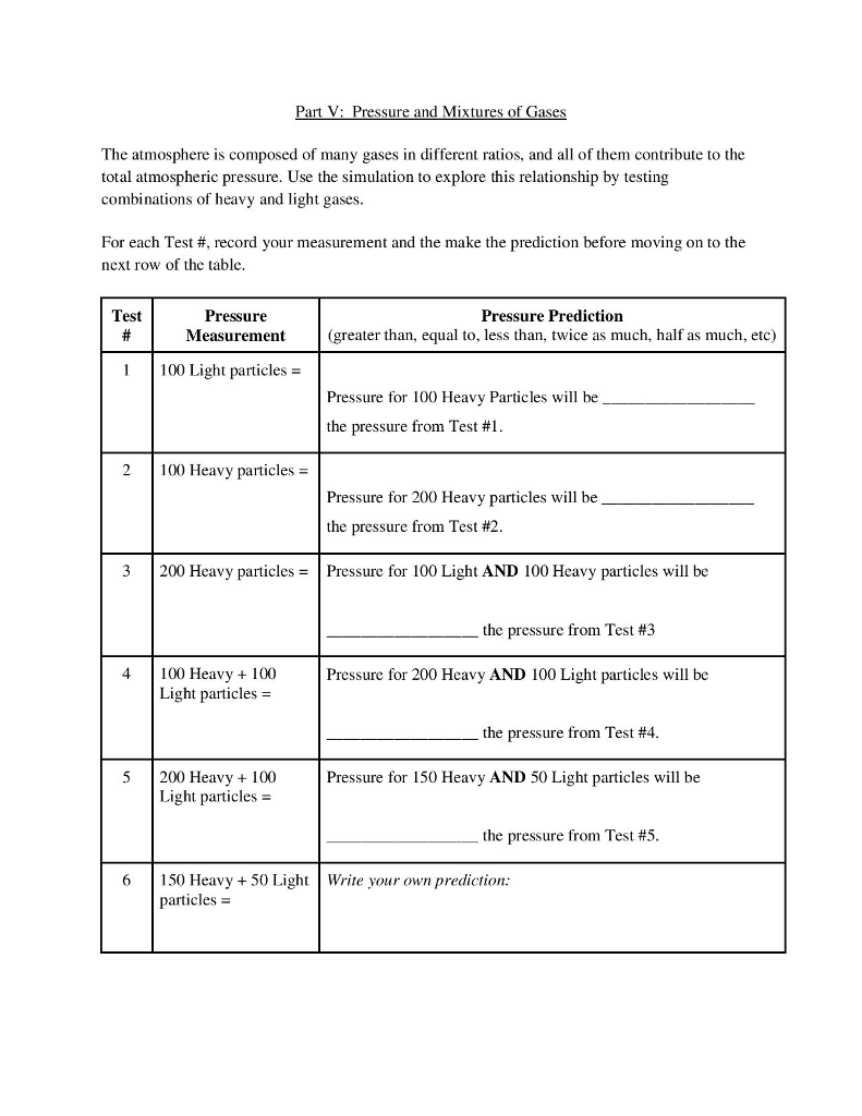 Gas Variables Worksheet Answers Worksheet List