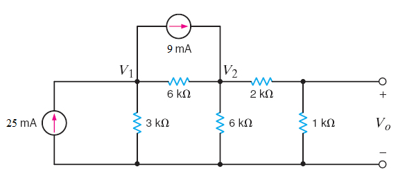 Solved ?Use nodal analysis to find both (a)V1 and (b)Vo in | Chegg.com