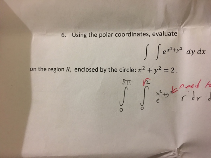 Solved Using The Polar Coordinates Evaluate Integral 7950