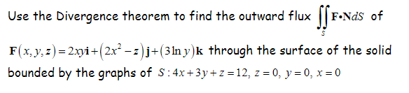 Solved Use the Divergence theorem to find the outward flux | Chegg.com