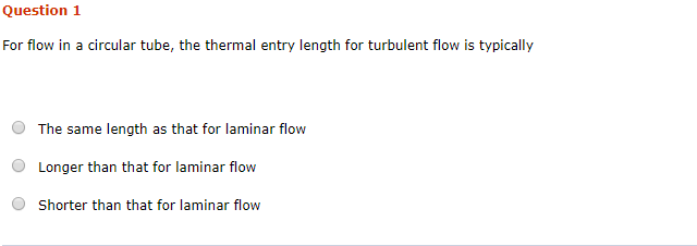 Solved Question 1 For turbulent flow of air in a circular | Chegg.com