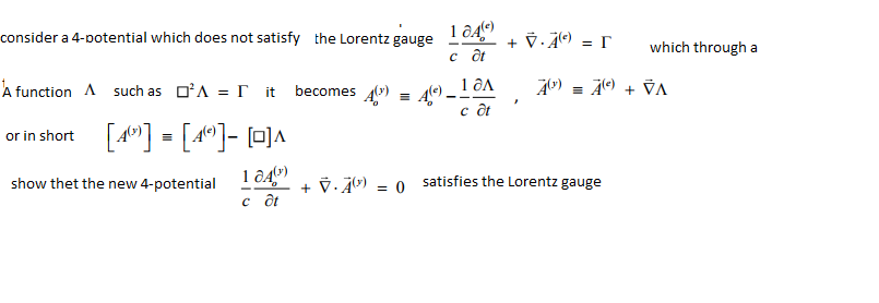 Solved 1a4(c) consider a 4-potential which does not satisfy | Chegg.com