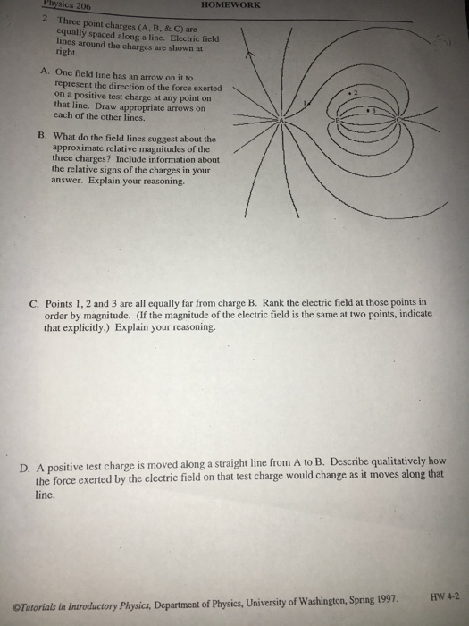 Solved Three point charge (a, b, & c) are equally spaced | Chegg.com