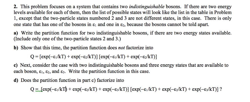 Solved 2 This Problem Focuses On A System That Contains Two Chegg