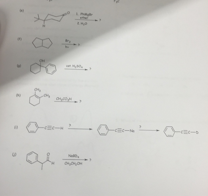 Solved Ochem Reactions Help | Chegg.com