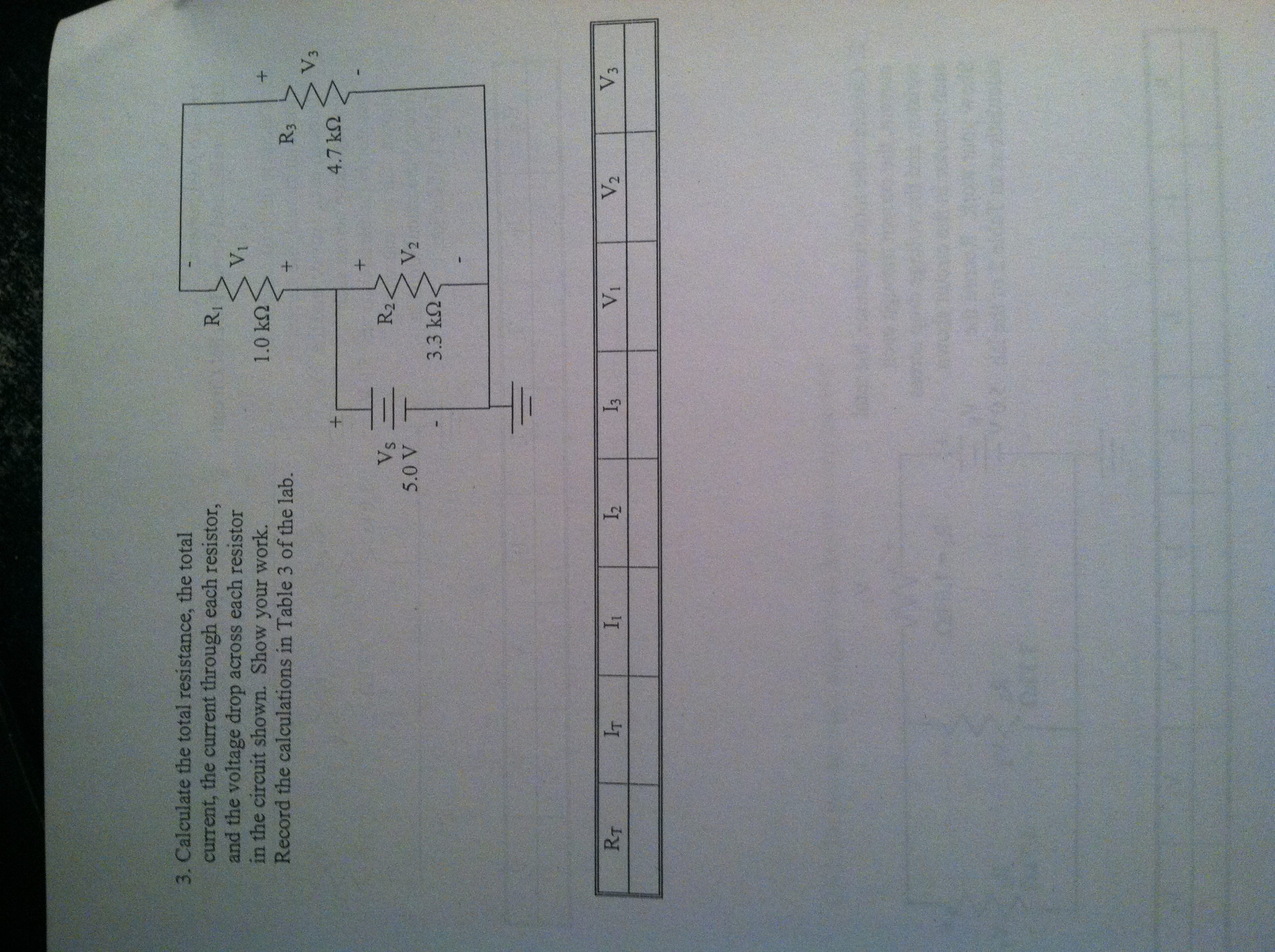 Solved Calculate The Total Resistance, The Total Current, | Chegg.com