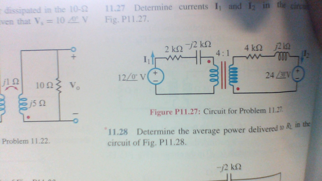Solved Determine currents I1 and I2 in the circuit of Fig. | Chegg.com