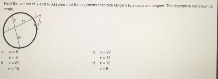 Solved Find the values x and y. Assume that the segments | Chegg.com