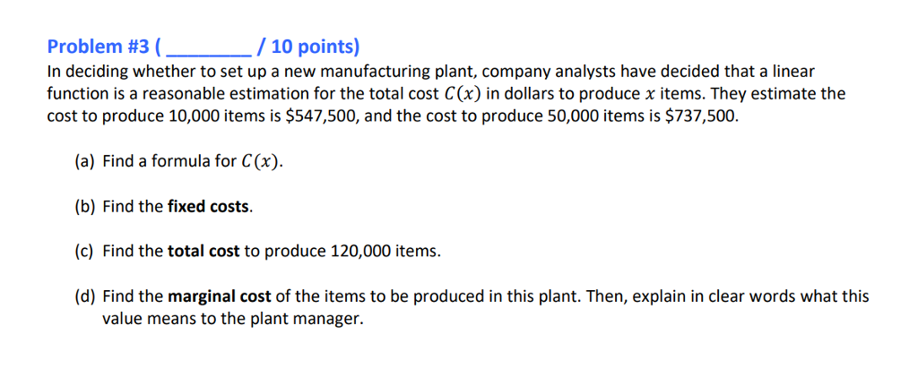 Set Up A New Manufacturing Plant