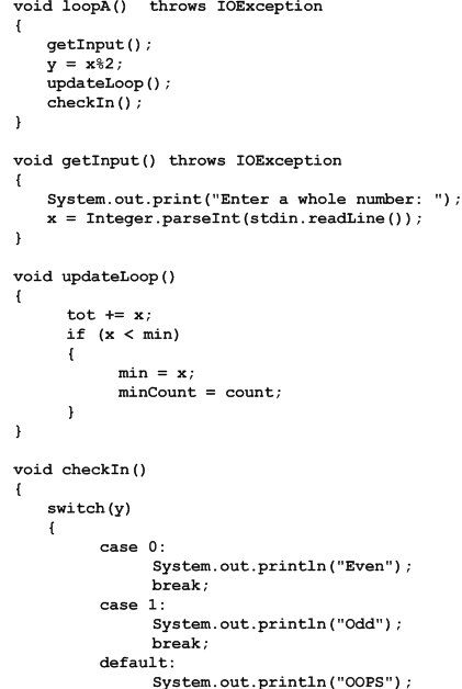 Solved Multiple Choice Java Program walk through, Follow the | Chegg.com