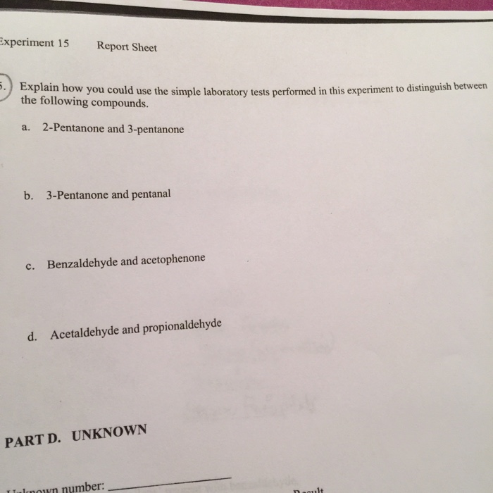Solved Explain how you could use the simple laboratory tests | Chegg.com