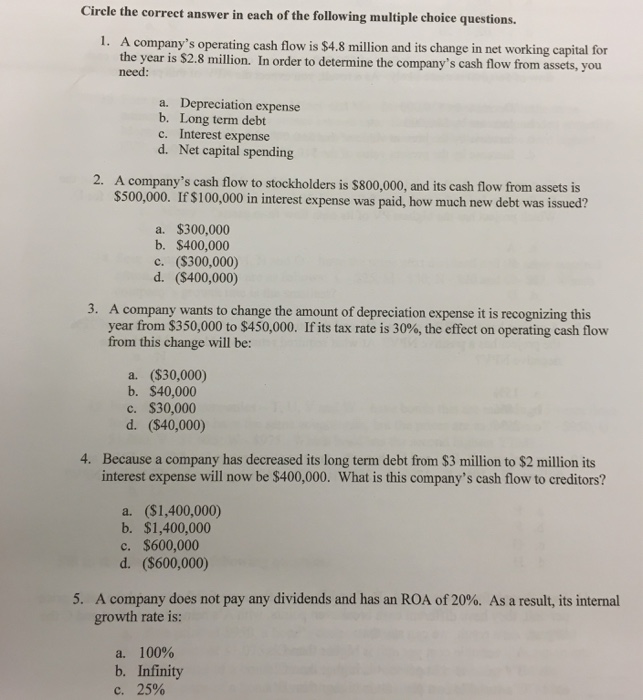 solved-circle-the-correct-answer-in-each-of-the-following-chegg