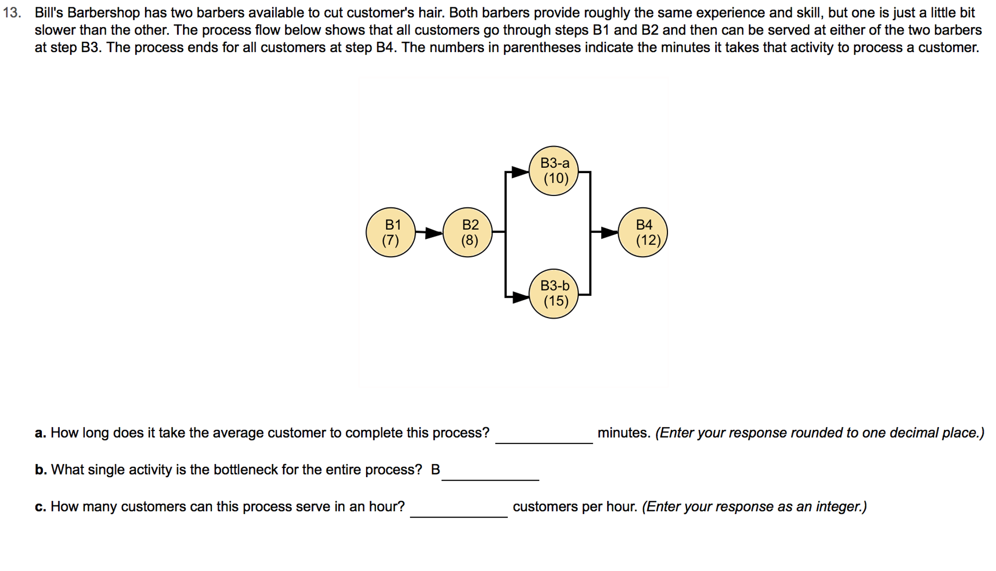 Solved Bill's has two barbers available to cut