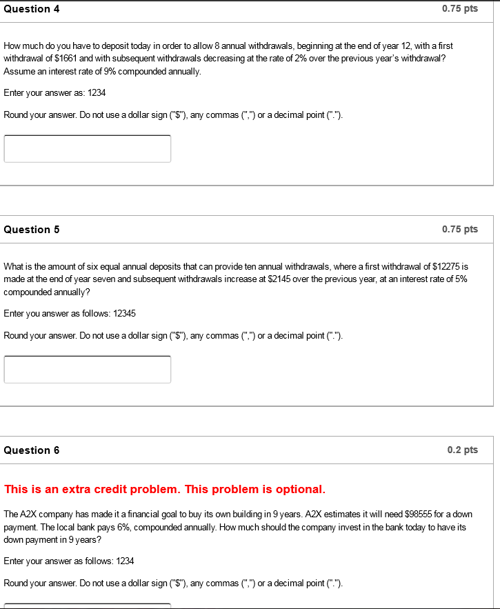Solved How much do you have to deposit today in order to