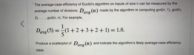 Solved The average-case efficiency of Euclid's algorithm on | Chegg.com