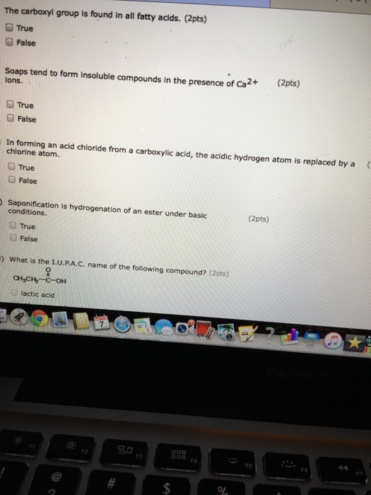 Solved The carboxyl group is found in all fatty acids. | Chegg.com
