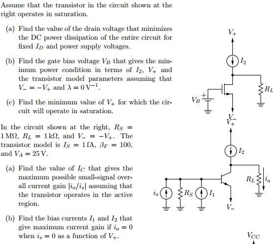 Assume that the transistor in the circuit shown at | Chegg.com