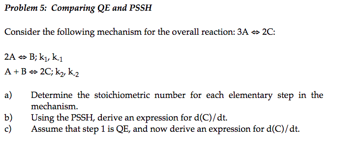 Problem 5: Comparing QE and PSSH Consider the | Chegg.com