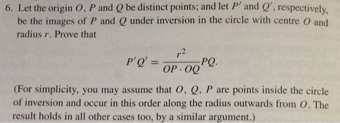 Solved Proof question in Inversive Geometry, anyone can | Chegg.com