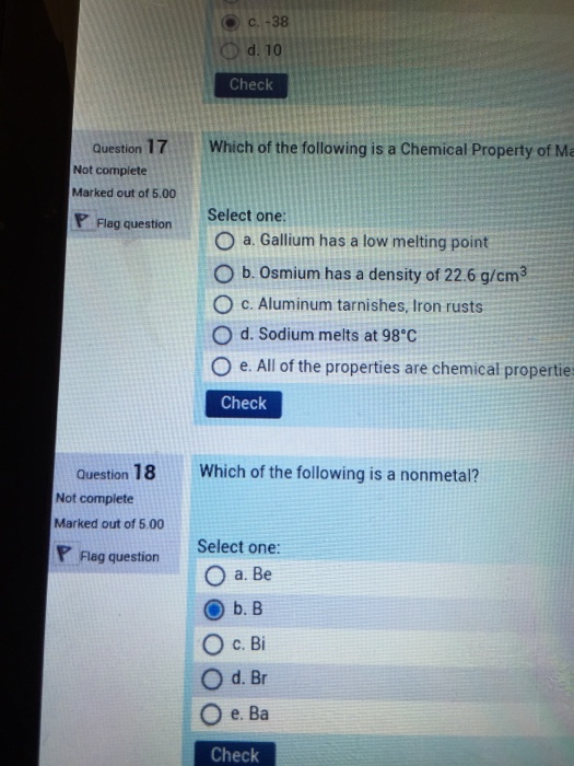 solved-which-of-the-following-is-a-chemical-property-of-chegg