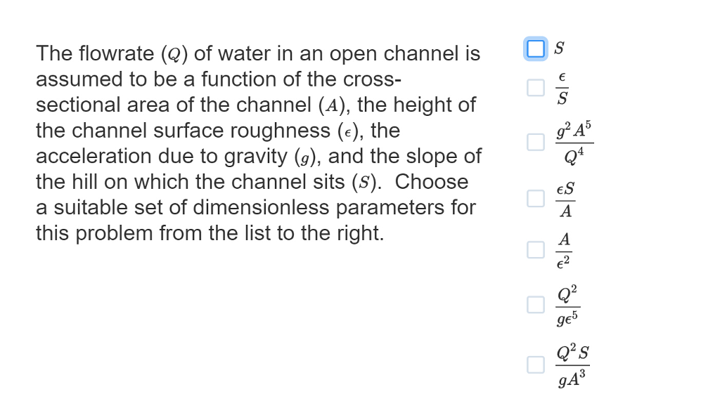 Solved The Flowrate Q Of Water In An Open Channel Is Chegg