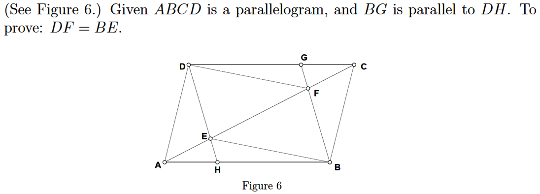 (See Figure 6.) Given ABCD is a parallelogram, and BG | Chegg.com