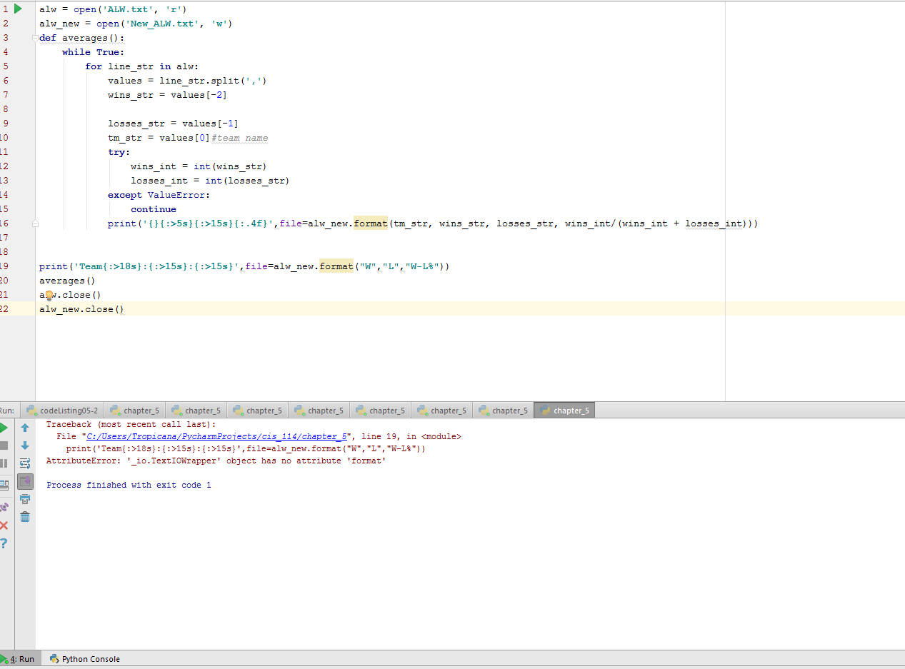Solved The following Python code: The file ALW.txt contains | Chegg.com