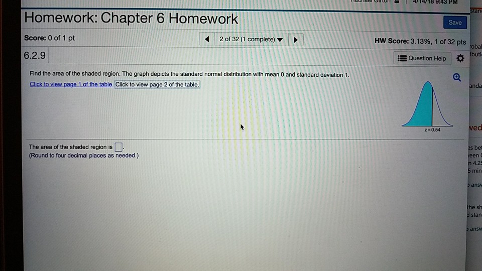 Solved Homework: Chapter 6 Homework Score: 0 Of 1 Pt 6.2.9 | Chegg.com