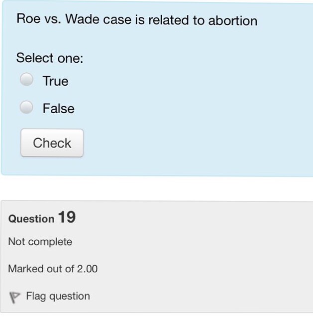 Solved Roe vs. Wade case is related to abortion True False | Chegg.com