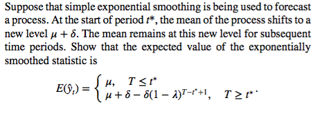 Suppose That Simple Exponential Smoothing Is Being | Chegg.com