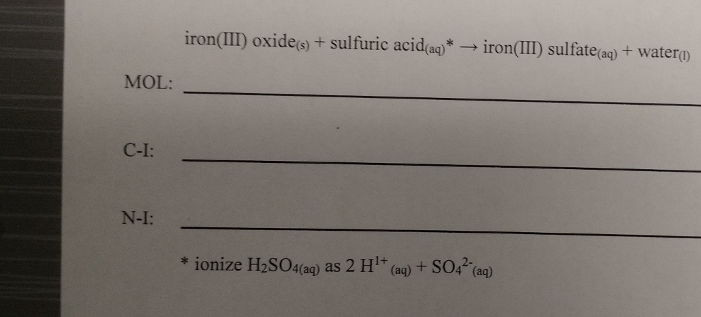 Solved Write The Balanced Molecular Complete Ionic And Net