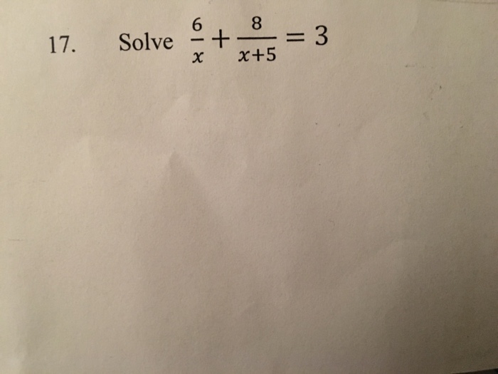 Solved Solve 6 x 8 x 5 3 Chegg