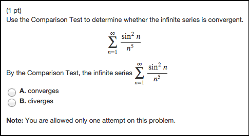 Solved Use the Comparison Test to determine whether the | Chegg.com