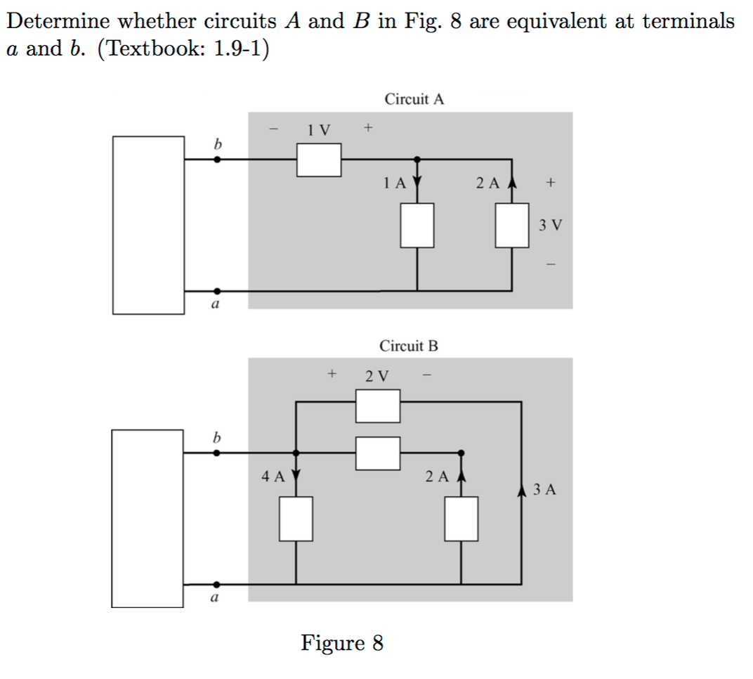 Solved Determine Whether Circuits A And B In Fig. 8 Are | Chegg.com