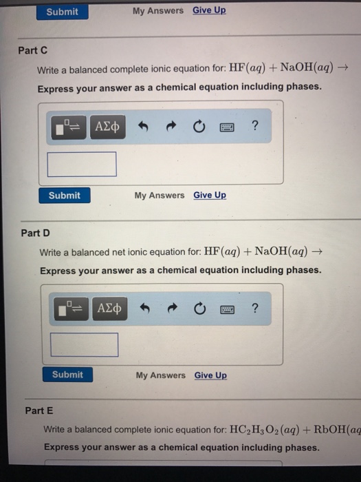 Solved Exercise 4.87 Write balanced complete ionic and net | Chegg.com