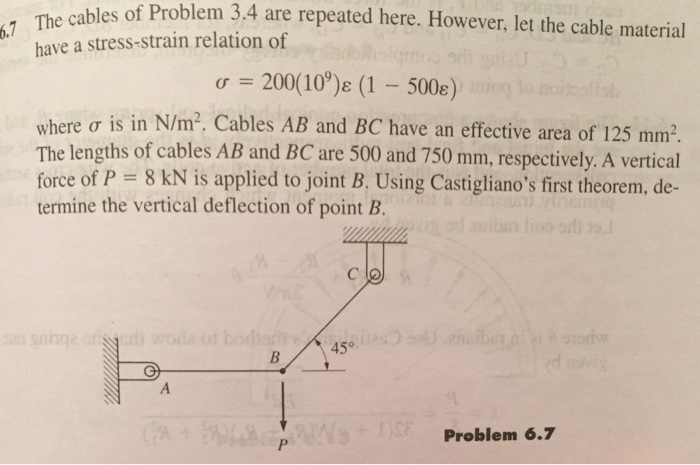 Solved The cables of Problem 3.4 are repeated here. However, | Chegg.com