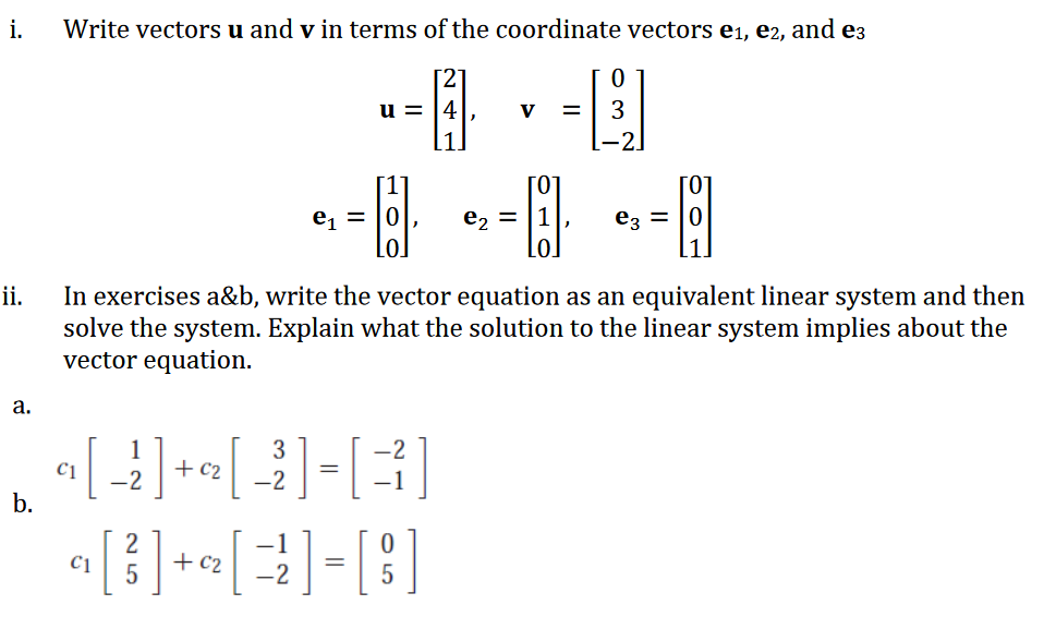 What Is E1 E2 E3 In Linear Algebra at Margaret Burgin blog