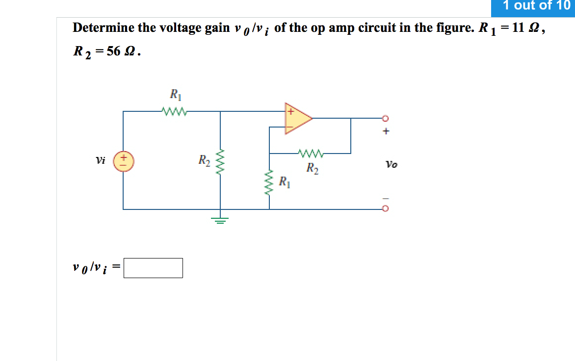 Op Amp Solved For V Out