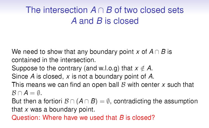 Solved The intersection An B and the union A Union B of two