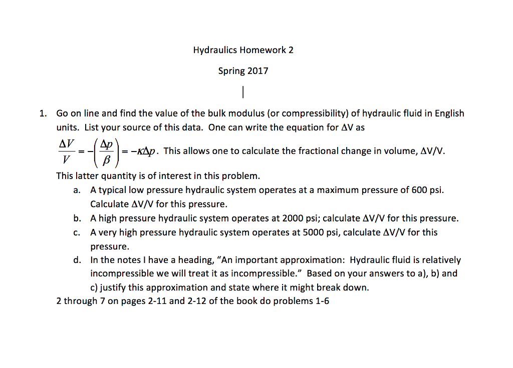 Solved Go On Line And Find The Value Of The Bulk Modulus (or | Chegg.com