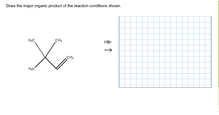 Draw the major organic product of the reaction | Chegg.com