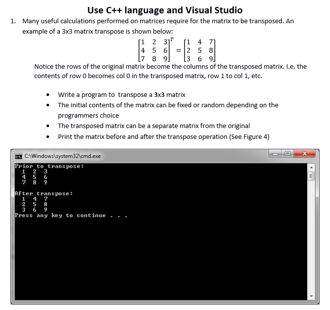 Solved Use C++ language and Visual Studio 1. Many useful | Chegg.com