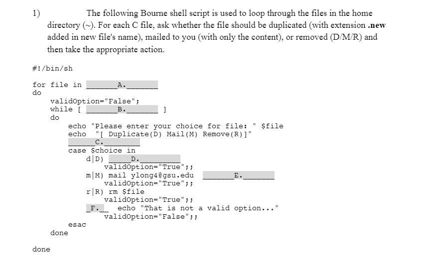 solved-the-following-bourne-shell-script-is-used-to-loop-chegg